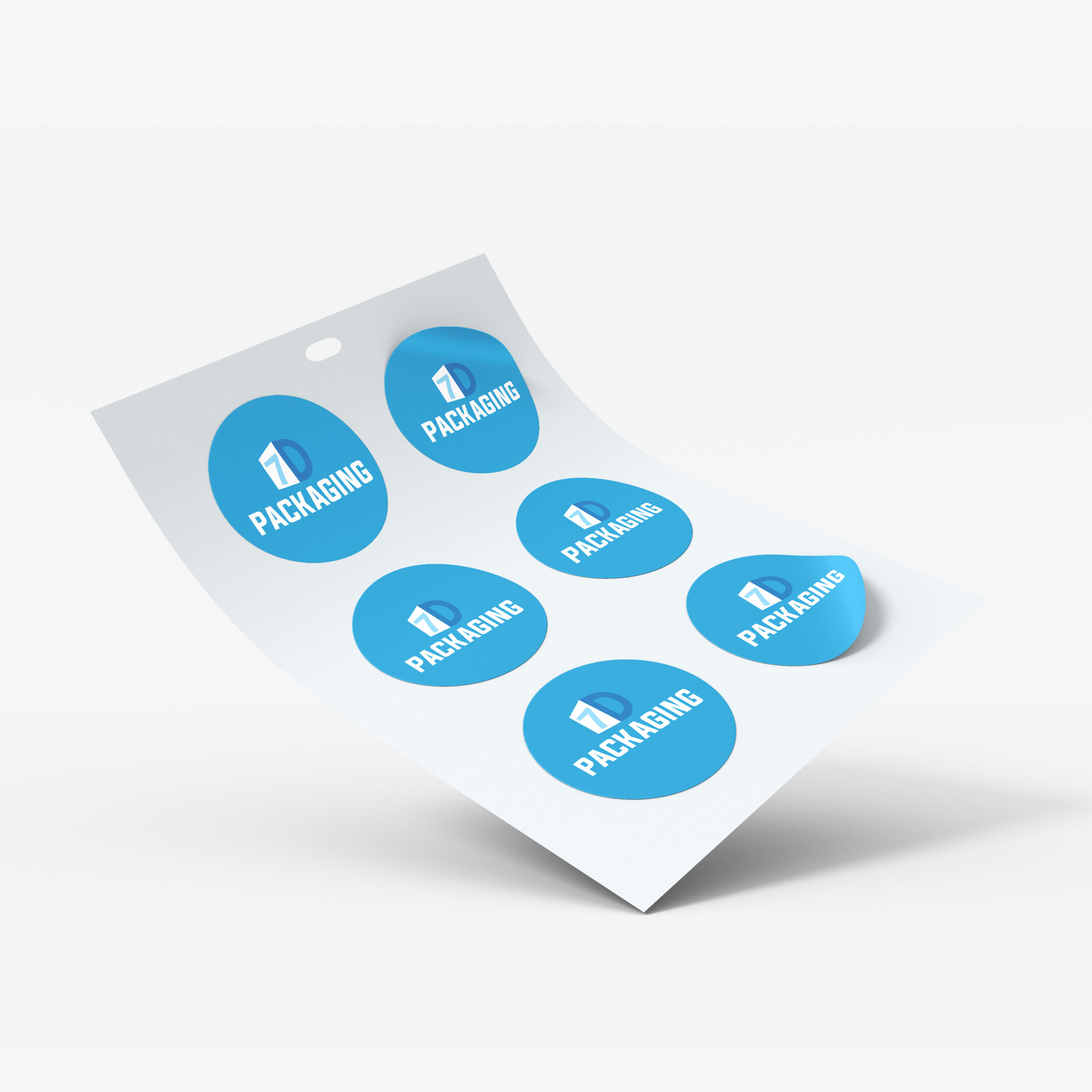 Round Shape Sticker Mockup