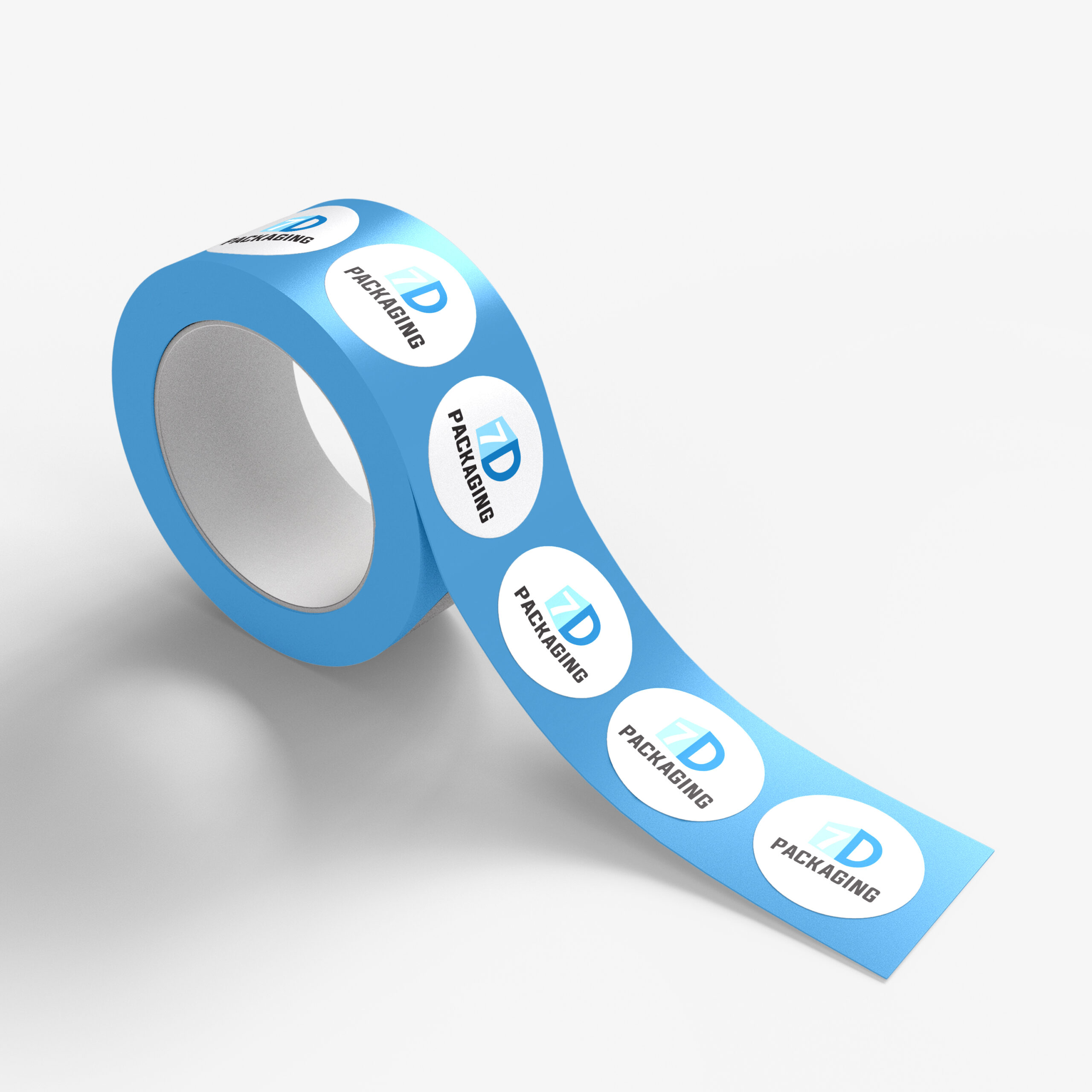 Round Adhesive Sticker Roll Branding Mockup